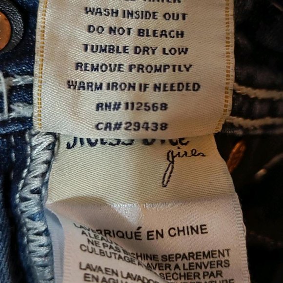 Miss Me Girls Size 10 Denim Capri, Medium Wash - Picture 2 of 7